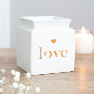 White Love Cut Out Burner